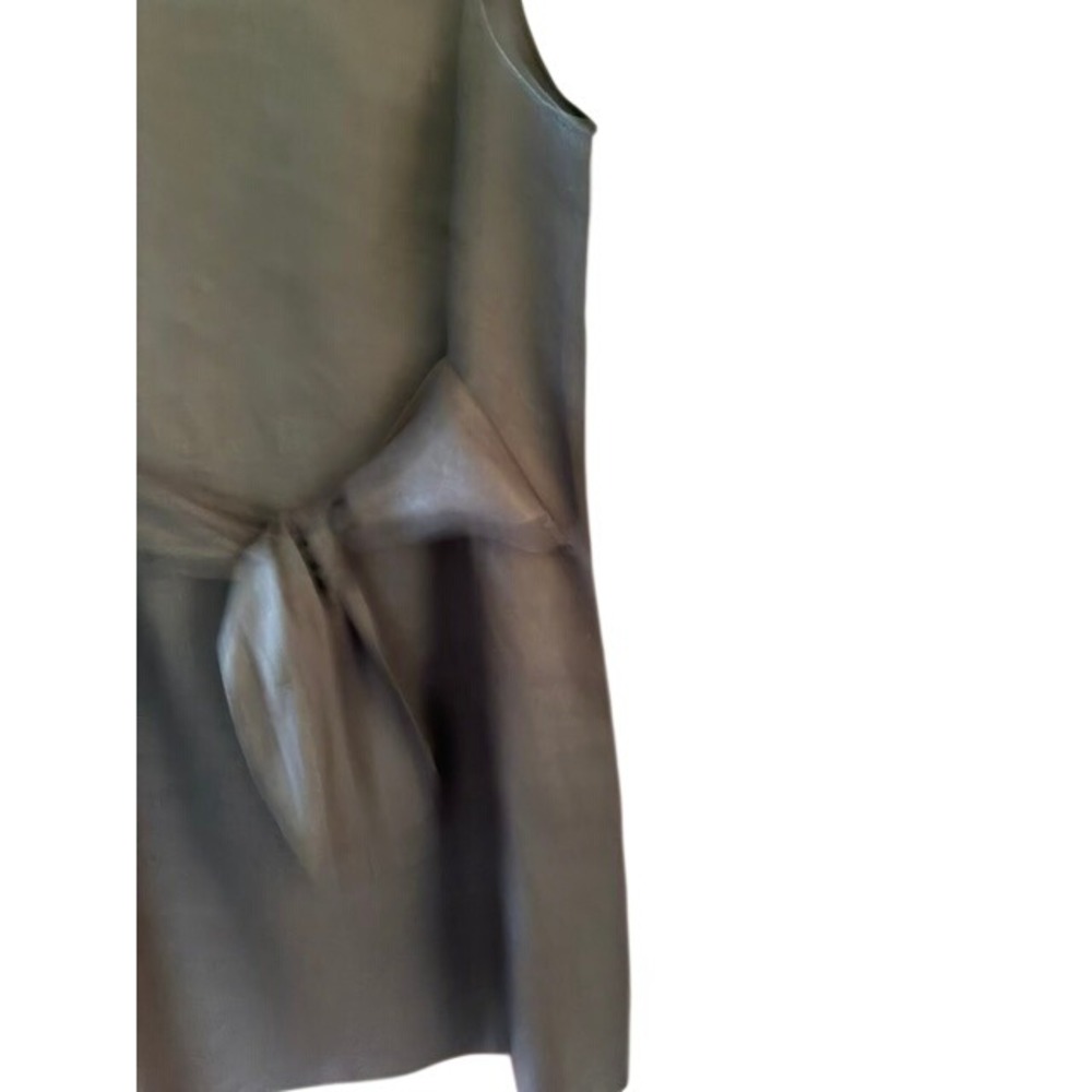 J. Jill Love Linen Shift Dress Women XL Petite Black Excellent Tie Sleeveless - Picture 4 of 8